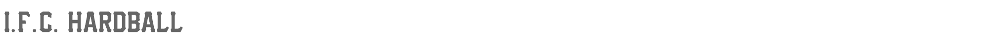 Sample characters IFC Hardball Font
